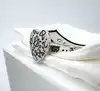 bague gucci ghost en forme coeur taille 63 argent 925 millième (22 ct) 10,12g