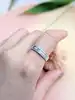 bague or blanc sertie des diamants taille baguette et brillant or 375 millième (9 ct) 2,24g