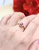 bague pierre rouge et oxydes or 750 millième (18 ct) 2,38g