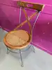 chaise vintage assise osier, cadre en bois