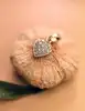 pendentif coeur pavé de petits diamants or 750 millième (18 ct) 1,81g