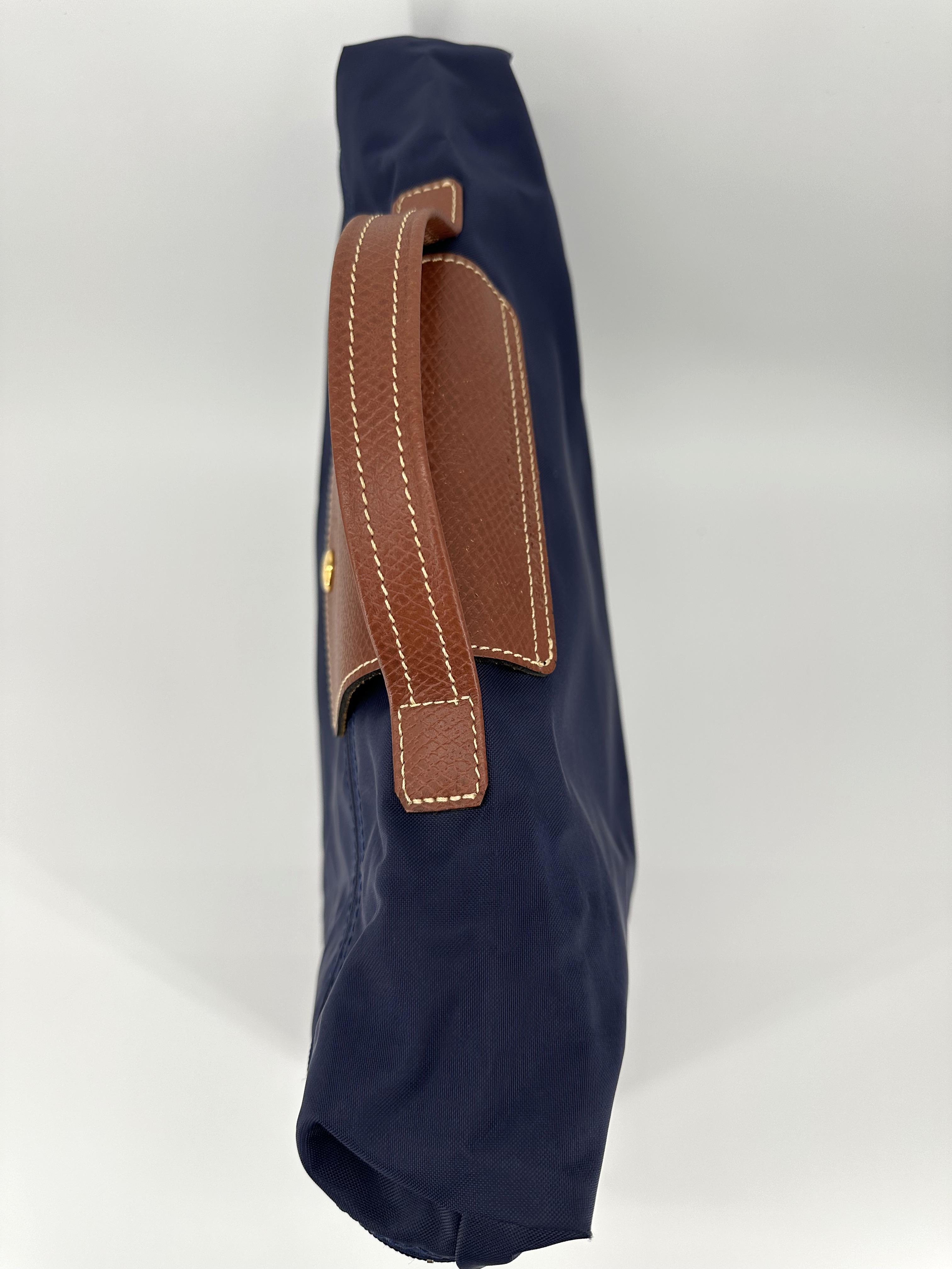 Porte-documents Longchamp le pliage en toile bleu 