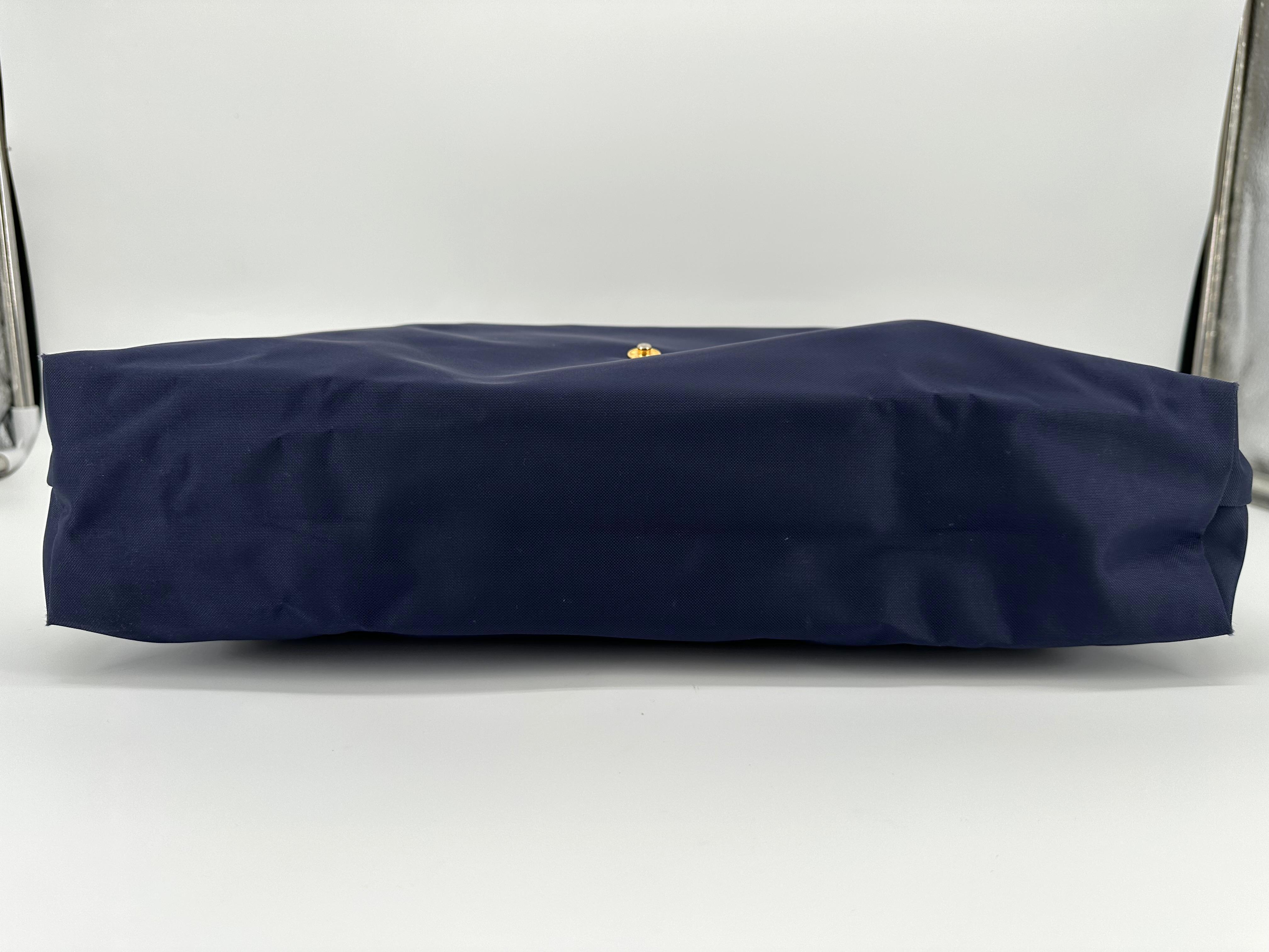 Porte-documents Longchamp le pliage en toile bleu 