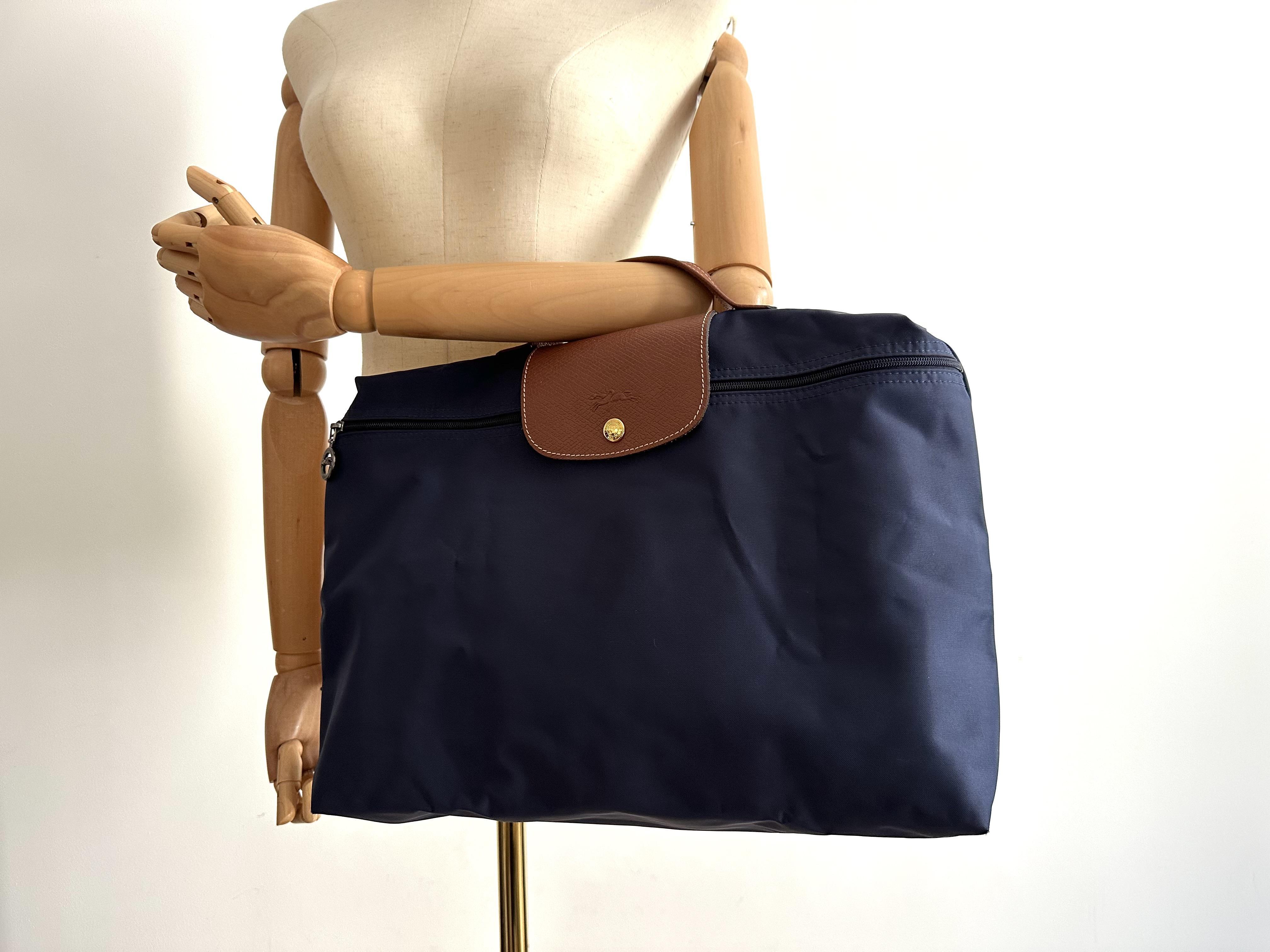 Porte-documents Longchamp le pliage en toile bleu 