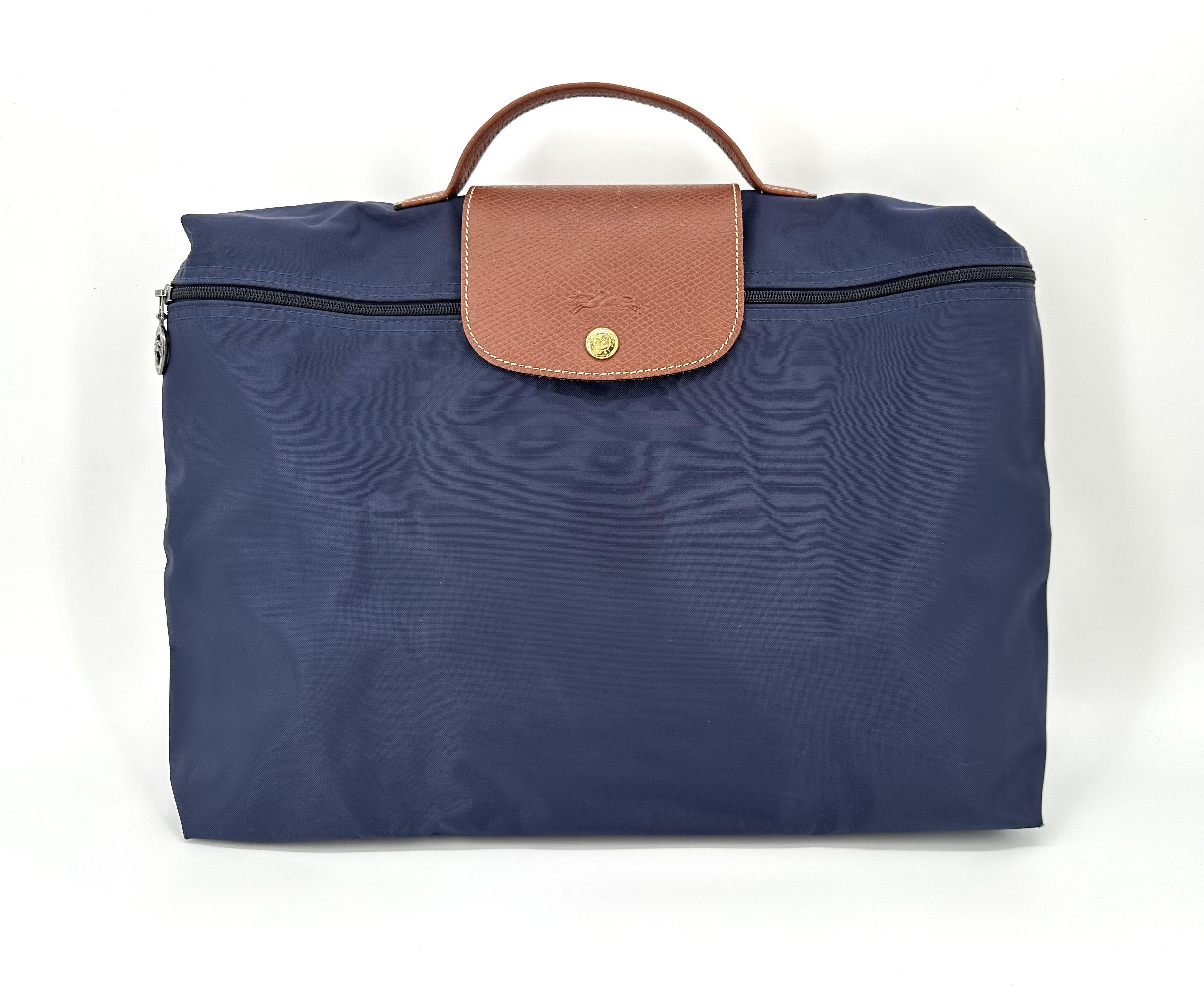 Porte-documents Longchamp le pliage en toile bleu 