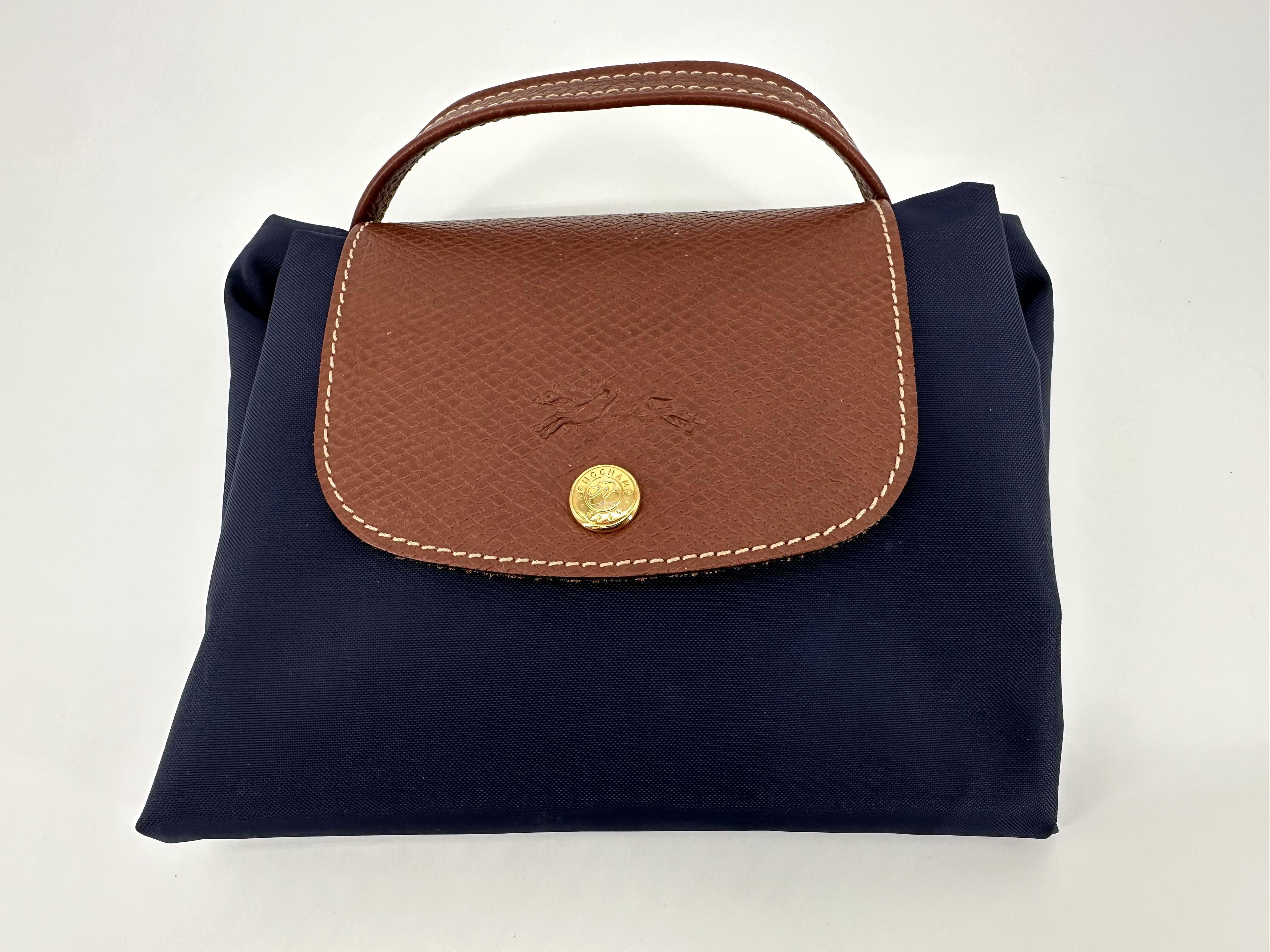Porte-documents Longchamp le pliage en toile bleu 