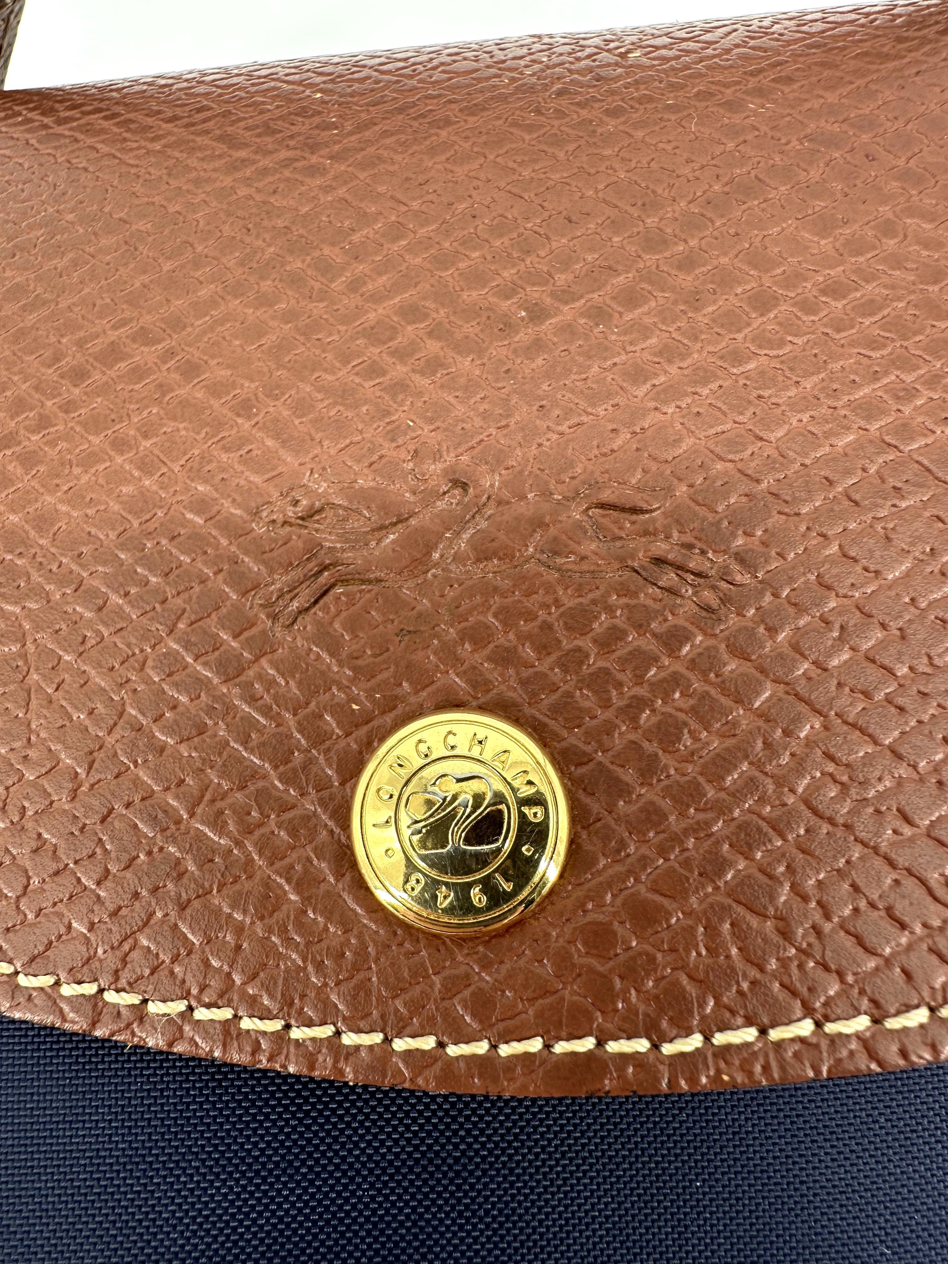 Porte-documents Longchamp le pliage en toile bleu 