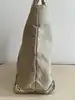 sac cabas vanessa bruno en toile de coton grège et sequins argentés taille m