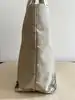 sac cabas vanessa bruno en toile de coton grège et sequins argentés taille m