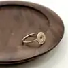 20005810 bague avec un motif circulaire texuré et pavé d'oxydes t58