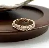 20014310 bague tour américain sertie de petits oxydes ronds t58