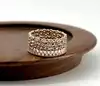 20014360 bague tour us sertie de petits oxydes bleus ronds t58