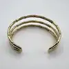 31225760 emsemble bracelet motif bamboo en acier doré