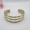 31225760 emsemble bracelet motif bamboo en acier doré