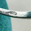 bague argent demi alliance avec oxydes t52 argent 925 millième (22 ct) 1,70g