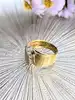 bague bandeau signé leo pizzo en or sertie de 5 diamants en chute or 750 millième (18 ct) 7,07g
