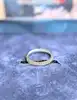 bague demie alliance mauboussin lovissime aussi en or blanc et 17 diamants d'environ 0,25ct au total  or 750 millième (18 ct) 1,98