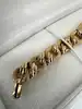 bracelet ted lapidus plaqué or maille fantaisie vintage
