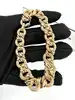bracelet ted lapidus plaqué or maille fantaisie vintage