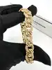 bracelet ted lapidus plaqué or maille fantaisie vintage