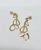 korp1437 boucles d'oreille pendantes avec motif en bronze t2 x 4,5 cm