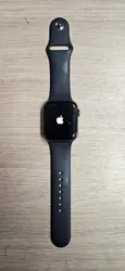 montre connectée apple watch se (gps + cellular) - boîtier 44 mm aluminium gris avec bracelet sport minuit taille normal