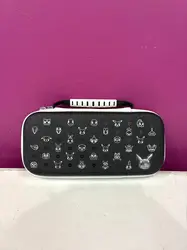 pochette de transport pokémon pour nintendo switch - noir argent