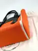 sac à main prada ouverture en toile orange et cuir noir