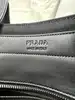 sac à main prada ouverture en toile orange et cuir noir