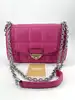 sac michael kors en cuir matelassé fuchsia