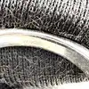 bague croisée avec oxydes de zirconium noir et blanc t56 argent 925 millième (22 ct) 2,69g