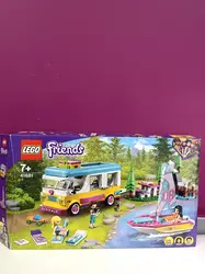lego friends - le camping - car et le voilier de la forêt, jeu d’aventure - 41681