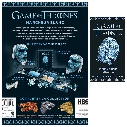 livre game of thrones, marcheur blanc : masque 3d et support mural