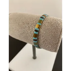 31207856 bracelet perles miyuki bleu turquoise/marron 54mm