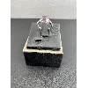 bague argent ornée d'une pierre violette (rayures sur la pierre) argent 925 millième (22 ct) 3,22g