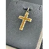 pendentif or croix motifs tressé aux bords or 750 millième (18 ct) 4,24g
