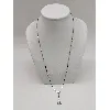 collier en argent maille vénitienne pendentif coeur avec oxydes argent 925 millième (22 ct) 3,81g