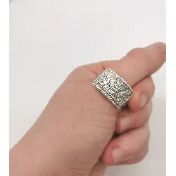 bague argent avec plaque avec motifs  argent autre 13,26g