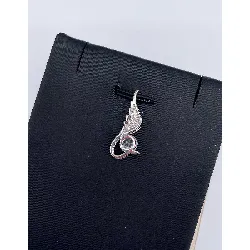 pendentif argent aile orné d'un oxyde argent 925 millième (22 ct) 1,32g