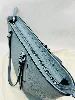 lancel sac cabas zippé modèle opéra en cuir de vachette grainé bleu turquoise