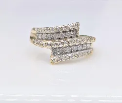 bague 5 lignes en diamants or 750 millième (18 ct) 4,27g