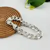 bracelet maille gourmette épaisse l21cm argent 925 millième (22 ct) 51,51g