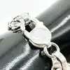 bracelet maille gourmette épaisse l21cm argent 925 millième (22 ct) 51,51g