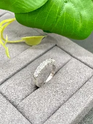 bague argent demi alliance d'oxydes argent 925 millième (22 ct) 2,55g