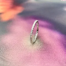 bague argent entourée d'oxydes argent 925 millième (22 ct) 0,95g