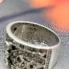 bague argent motif noir argent 925 millième (22 ct) 6,81g