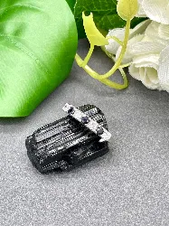 bague argent oxydes "saphir" argent 925 millième (22 ct) 2,01g