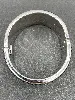 bracelet swarovski jonc bangle large avec strass et cuir gris