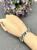 bracelet swarovski jonc jet bangle avec strass et cuir gris