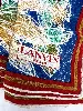 carré lanvin en soie  multicolore à motifs floraux et géométriques vintage